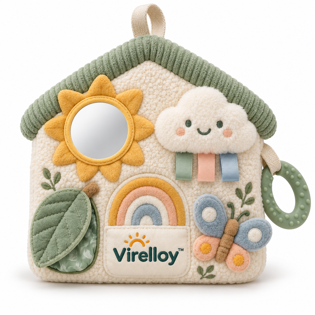 Virelloy™ Multi Texture Baby Sensory Discovery Toy with Soft Fabric Panels and Interactive Touch Exploration