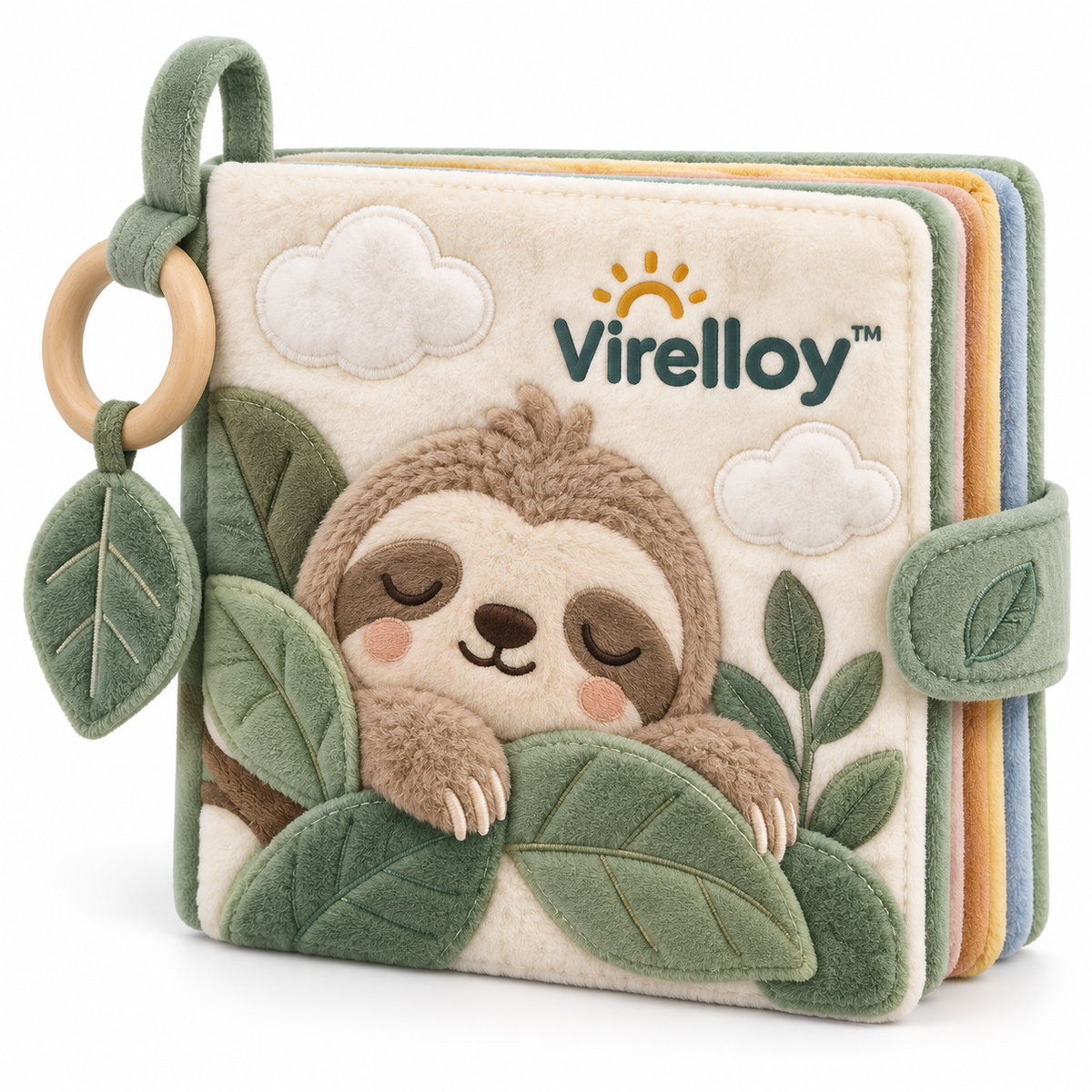 Virelloy™ Soft Sensory Baby Cloth Book with Interactive Fabric Pages and Early Learning Exploration