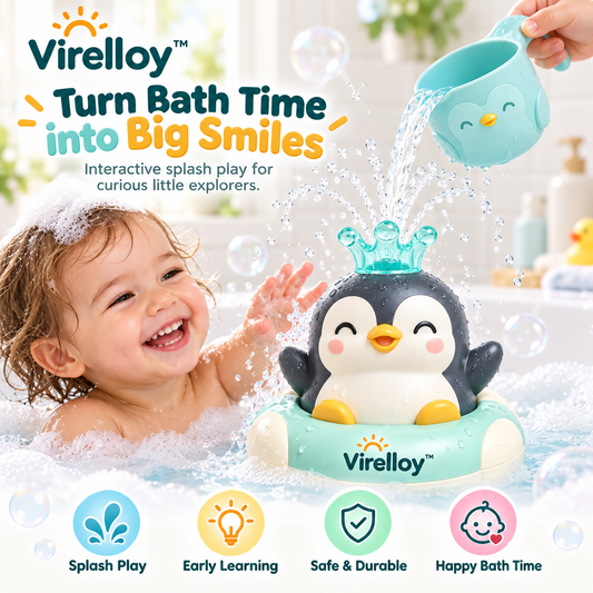 Virelloy™ Baby Bath Spray Toy with Water Pump Fun and Interactive Splash Play